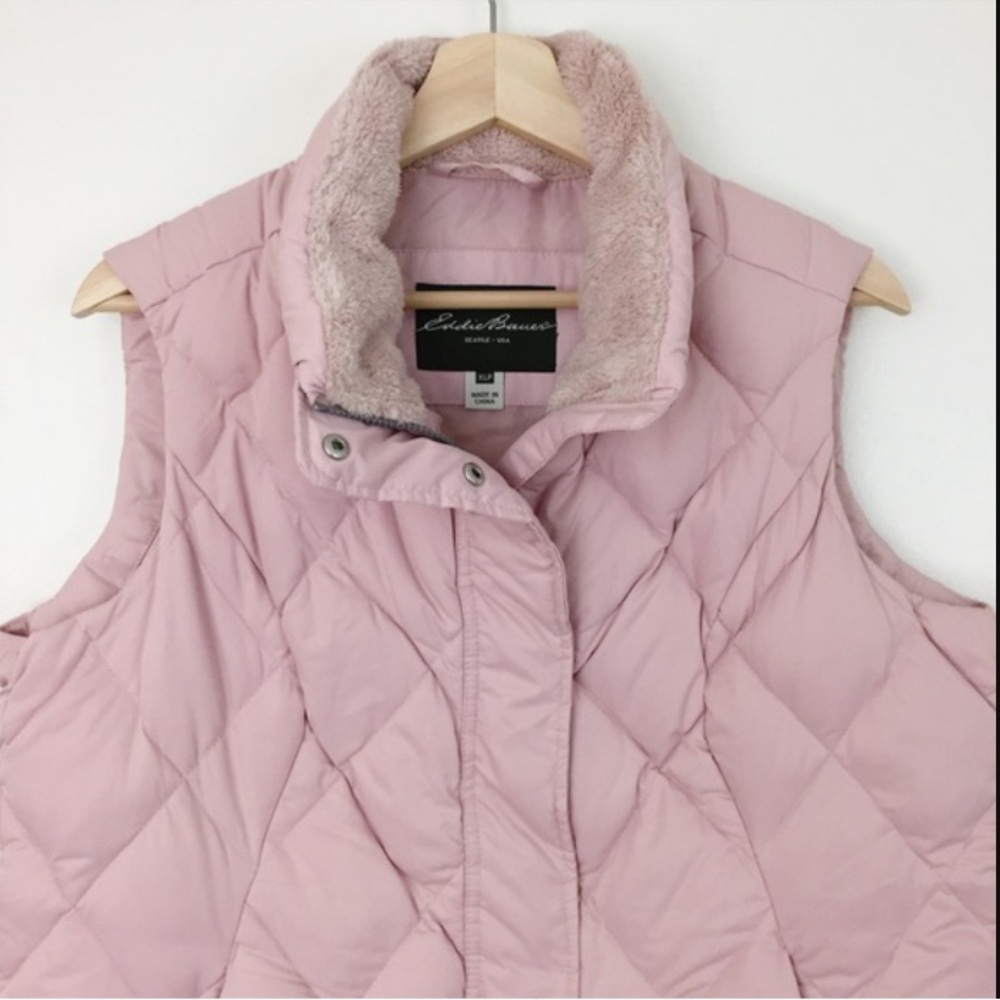 Eddie Bauer Premium Quality Goose Down Puffer Vest - Pink